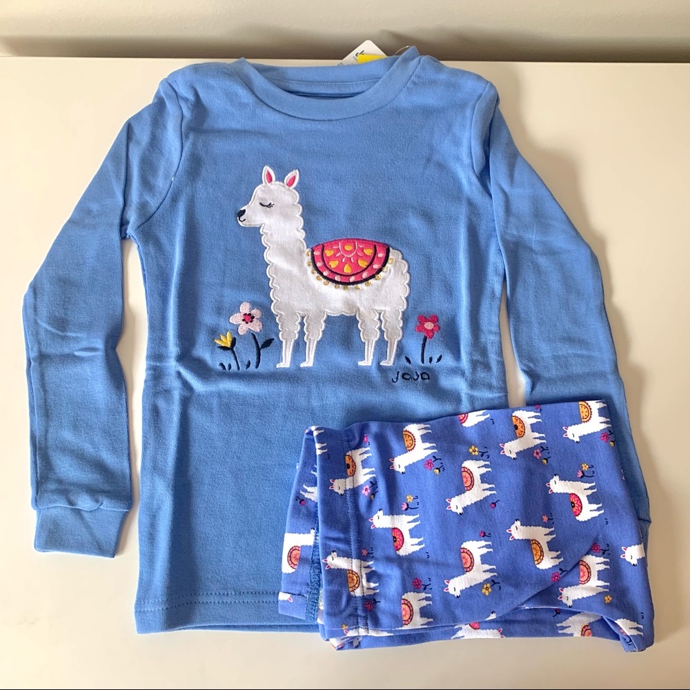 Jojo Maman Bebe pajamas set Llama 5-6